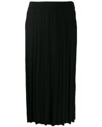 KENZO - Pleated Knit Midi Skirt - Lyst