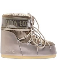 Moon Boot - Icon Padded Metallic Satin Snow Boots - Lyst