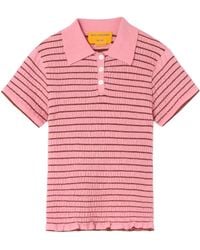 Guest In Residence - Striped-Pattern Polo Shirt - Lyst
