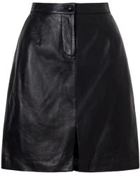 Blazé Milano - Popeye Leather Midi Skirt - Lyst