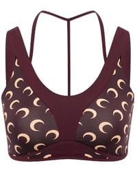 Marine Serre - Athleisure Moon-Printed Bra Top - Lyst