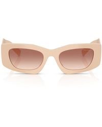 Prada - Eyewear Triangular Logo Butterfly Frame Sunglasses - Lyst