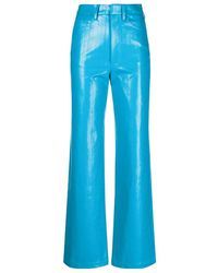 ROTATE BIRGER CHRISTENSEN - High-Rise Coated Straight-Leg Trousers - Lyst