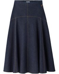 Jacquemus - The Triangle De-Nîmes Flared Denim Skirt - Lyst