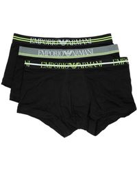 Emporio Armani - Logo Boxer Underwear Three-Pair - Lyst