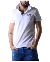 EA7 - Logo Details Polo Shirt - Lyst