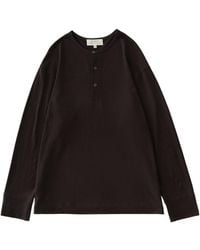 Studio Nicholson - Long Sleeve Henley Knitted Top - Lyst
