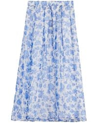 Weekend by Maxmara - Printed Flared Midi Skirt - Lyst