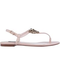 Dolce & Gabbana - Minimalist Leather Sandals - Lyst