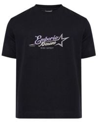 Emporio Armani - Embroidered Logo T-Shirt - Lyst