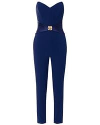Elisabetta Franchi - Flowing Macro Bow Crepe Jumpsuit - Lyst