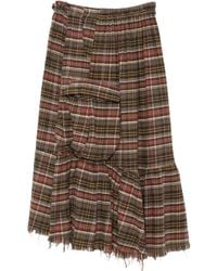 R13 - Plaid Cargo Skirt - Lyst