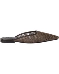 Brunello Cucinelli - Square Toe Net-Embroidery Mules - Lyst