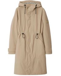 Burberry Amberford Hooded Trench Coat in Black | Lyst
