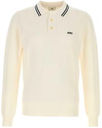 Autry - Logo Embroidered Long-Sleeve Polo Shirt - Lyst