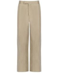 Ferragamo - Ferragamo Eyewear Creased Wide-Leg Pants - Lyst