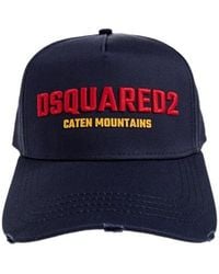 DSquared² - Logo Embroidered Distressed Baseball Hat - Lyst