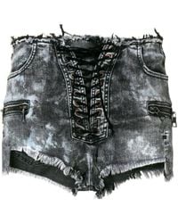 Unravel Project - Retro Trimmed Denim Shorts - Lyst