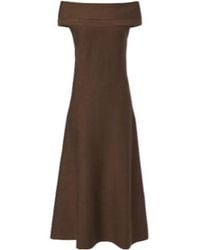 Jonathan Simkhai - Camilla Off-Shoulder Wool Midi Dress - Lyst