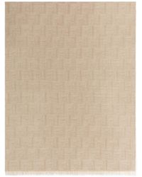 Fendi - Allover Ff Motif Frayed-Edge Scarf - Lyst