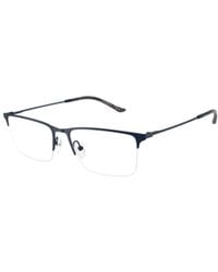 Emporio Armani - Rectangular Frame Glasses - Lyst