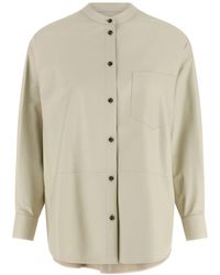 Yves Salomon - Oversized Leather Shirt - Lyst