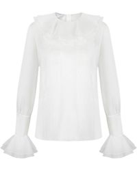 Giambattista Valli - Ruffled Tulle Shirt - Lyst
