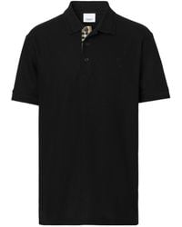 Burberry - Logo Embroidered Short-Sleeved Polo Shirt - Lyst