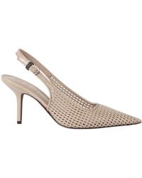 Brunello Cucinelli - Monili Net Heel Slingback Pumps - Lyst