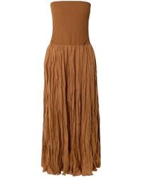Johanna Ortiz - Empowerment Movement Ribbed Knit-Trimmed Linen-Blend Maxi Skirt - Lyst