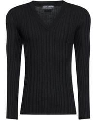 Dolce & Gabbana - V-Neck Knitted Jumper - Lyst