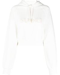 Sunnei - Long-Sleeved Cropped Hoodie - Lyst