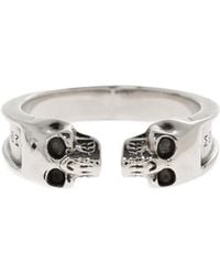 McQueen - Skull Embellished Ring - Lyst