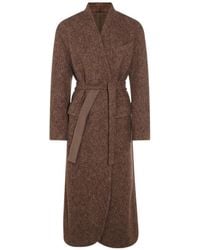 Brunello Cucinelli - Single-Breasted Belted Coat - Lyst