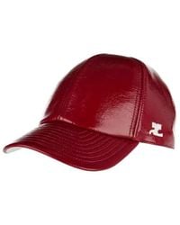 Courreges - Logo-Patch Patent Cap - Lyst
