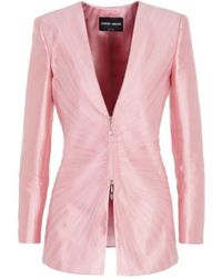 Giorgio Armani - Long-Sleeved Suit Jacket - Lyst