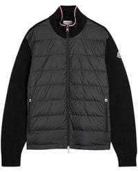 Moncler - Quilted Shell And Knit Jacket - Lyst