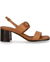 Ferragamo - Ferragamo Gancini-Buckle Square-Toe Sandals - Lyst