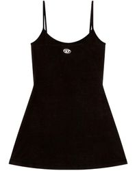 DIESEL - D-Newhop-Od Oval D Logo Mini Dress - Lyst
