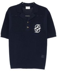 Drole de Monsieur - Drôle De Monsieur Polo Maille Monogramme Short Sleeve Polo Shirt - Lyst
