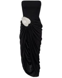 David Koma - Embellished Draped Wool-Blend Corset Dress - Lyst