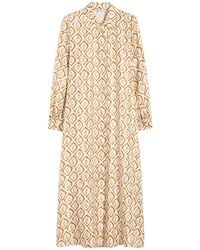 Max Mara - Printed Silk Dress - Lyst