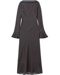 Doen - Davina Paisley-Print Silk-Blend Twill Midi Dress - Lyst