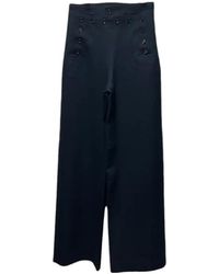 Bode - Wool Wide-Leg Casual Pants - Lyst