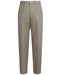 Brunello Cucinelli - Cotton And Linen Panama Trousers - Lyst