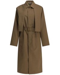 AURALEE - Belted Layered Coat - Lyst