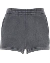 T By Alexander Wang - Alexander Wang Logo Embossed Track Shorts - Lyst