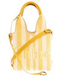 Chloé - Chloé Mini Striped Tote Bag - Lyst
