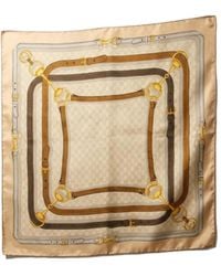 Gucci - Printed Gg Silk Twill Jacquard Carré - Lyst