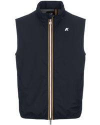 K-Way - Hooded Zip-Front Padded Vest Jacket - Lyst